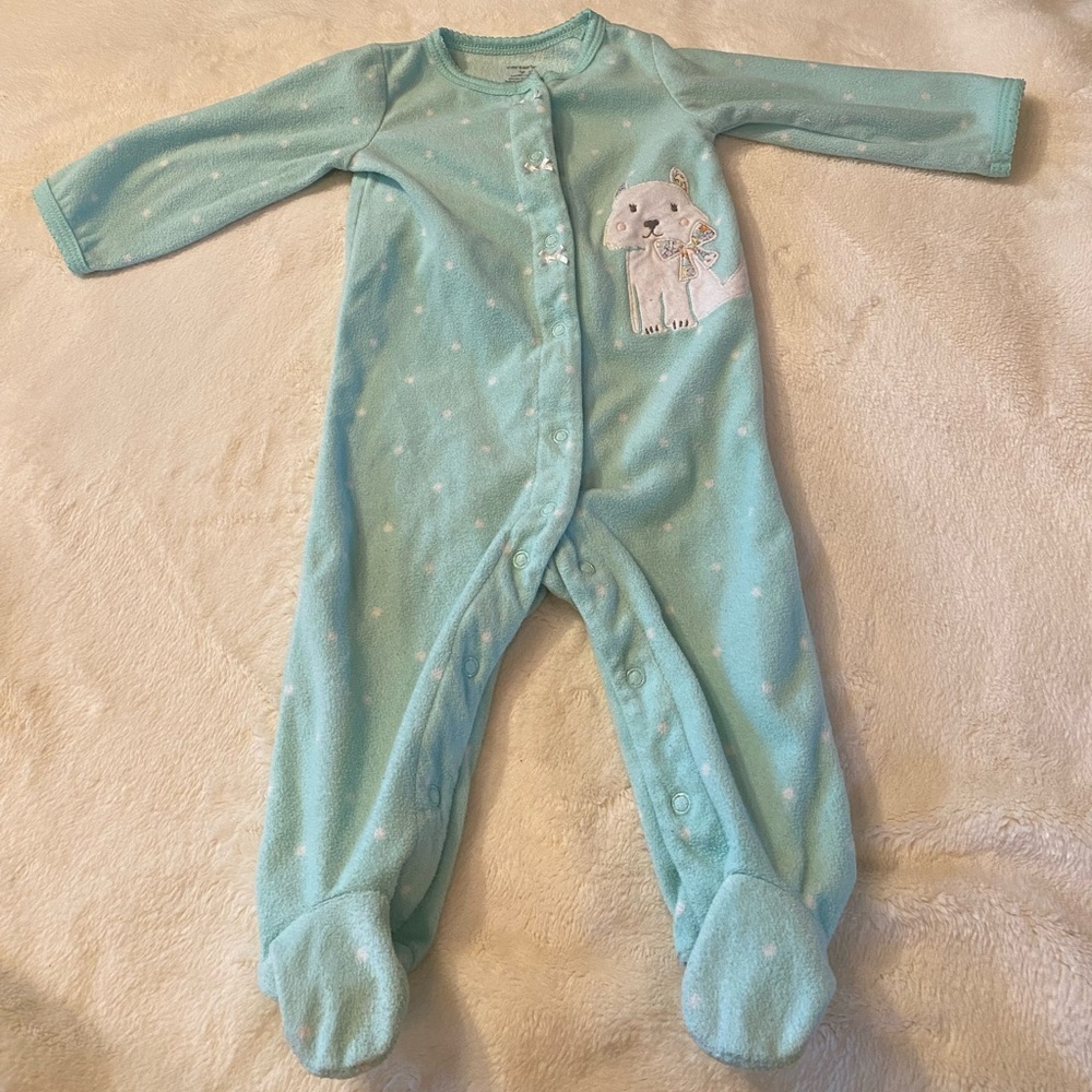 Carter’s Girl Fleece Footie Sleeper Size 9M